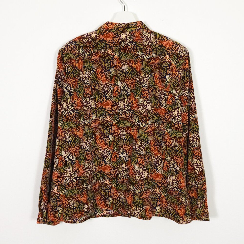 Vintage Abstract Patterned Button Down Shirt - image 6